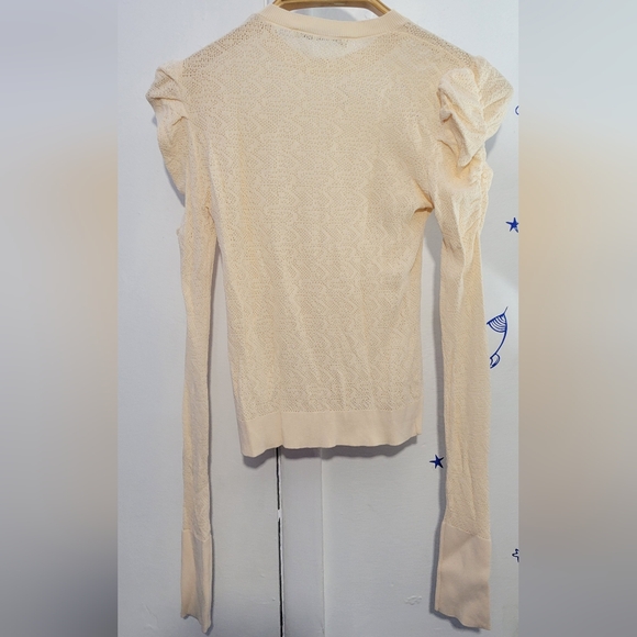 Zara Long Sleeve Ruffled Shoulders Size Small - Picture 2 of 4